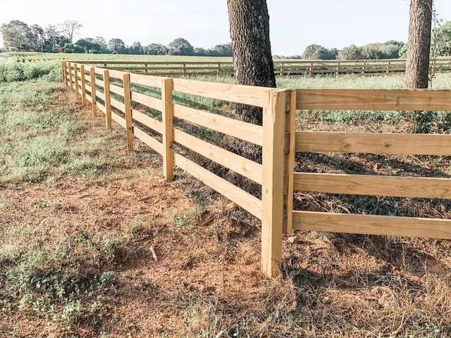 Agricultural fencing on a Mississippi farm